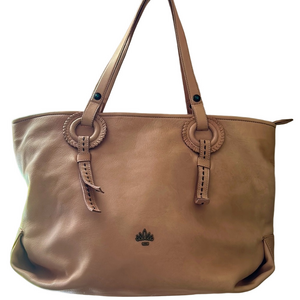 Rare Hand painted pink leather Florentine Pella Firenze bag #6719.